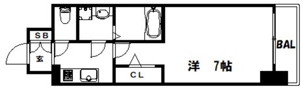 中央市場前駅 徒歩5分 3階の物件間取画像